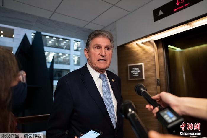 資料圖：美國民主黨籍參議員曼欽。