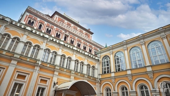  △當(dāng)?shù)貢r(shí)間3月21日，莫斯科，克里姆林宮。（總臺(tái)央廣記者潘毅拍攝）