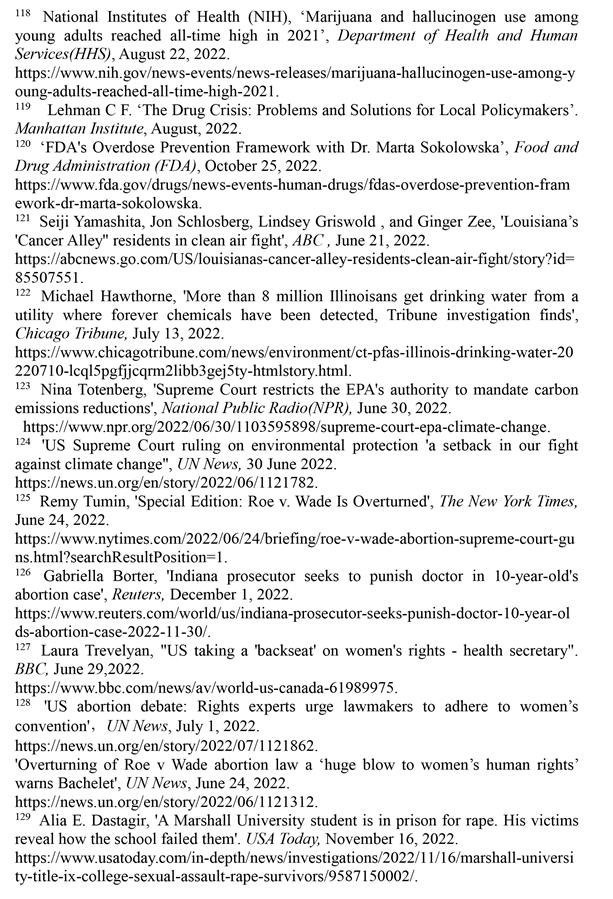 （圖表）［2022年美國侵犯人權(quán)報(bào)告］《2022年美國侵犯人權(quán)報(bào)告》注釋（10）