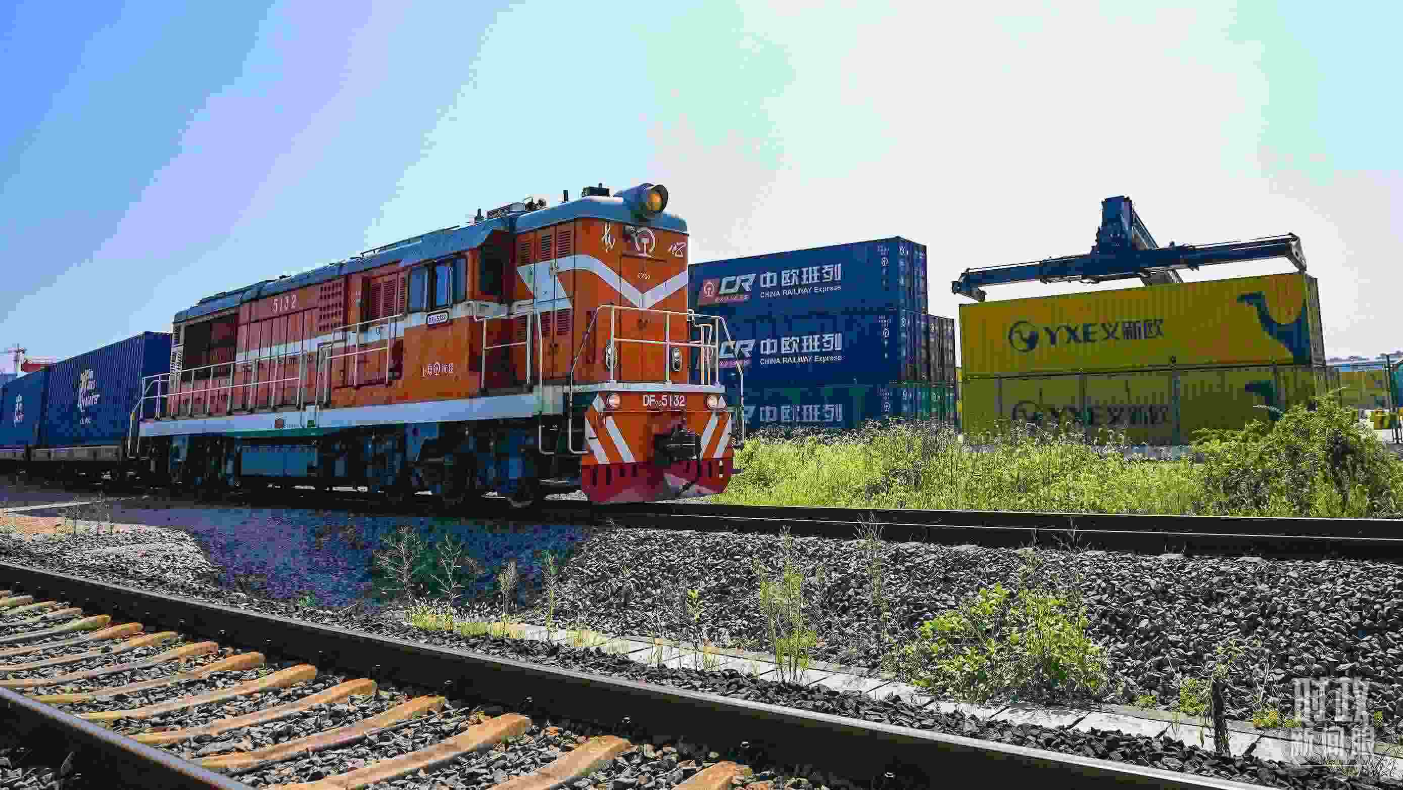 △“義新歐”中歐班列。（總臺國廣記者李晉拍攝）