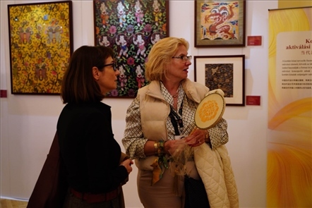 游客觀賞。布達(dá)佩斯中國文化中心供圖