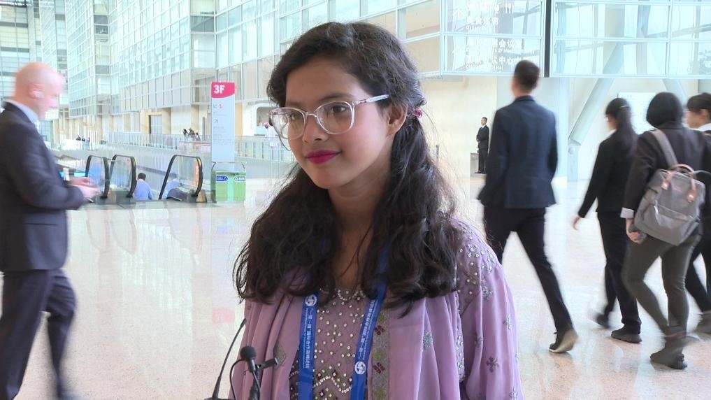 阿里法·沁在參加第三屆“一帶一路”國(guó)際合作高峰論壇民心相通專(zhuān)題論壇后接受記者采訪(fǎng)。