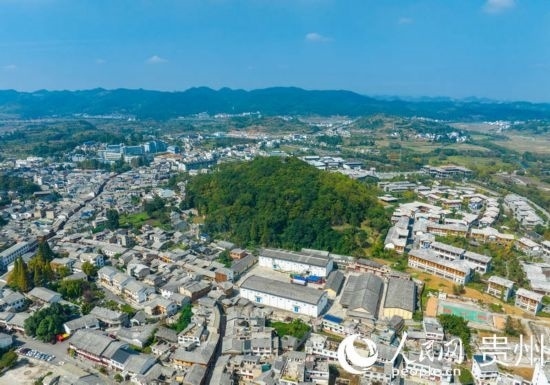 航拍舊州古鎮(zhèn)。人民網(wǎng) 陽(yáng)茜攝