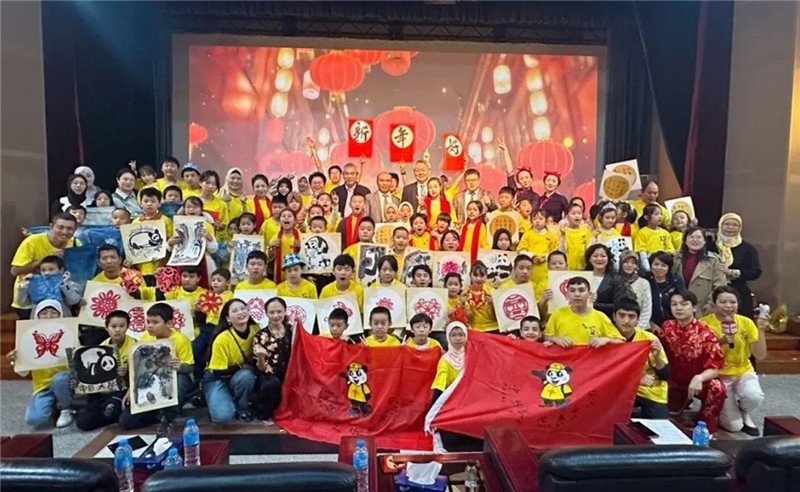 圖為2023“中華文化大樂園—埃及開羅營”閉幕式活動現(xiàn)場。主辦方供圖