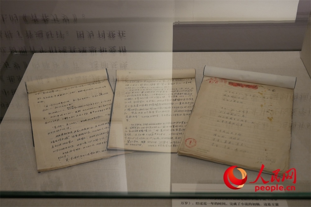 《青春萬歲》手稿。人民網記者 韋衍行攝