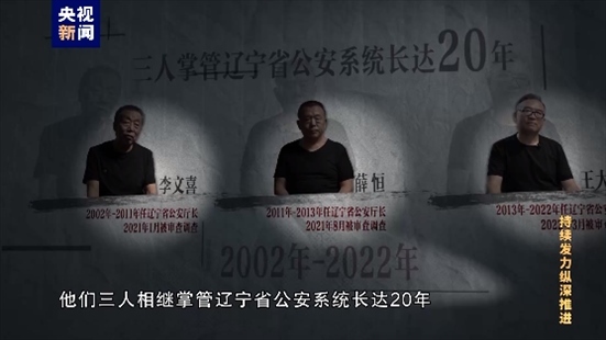 △李文喜、薛恒、王大偉在2021至2022年間先后落馬。