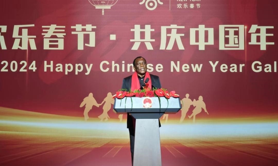 南非駐華大使謝勝文閣下致辭。中國駐南非大使館供圖