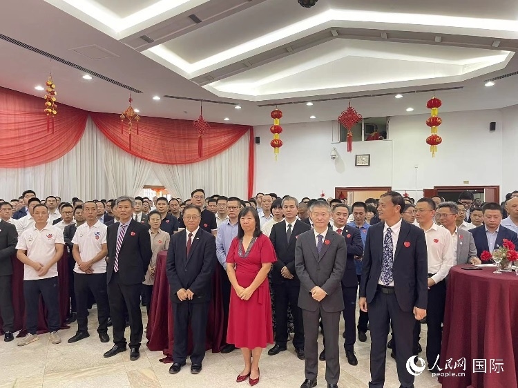 駐尼日利亞使館春節(jié)招待會(huì)現(xiàn)場(chǎng)。人民網(wǎng)記者 姜宣攝