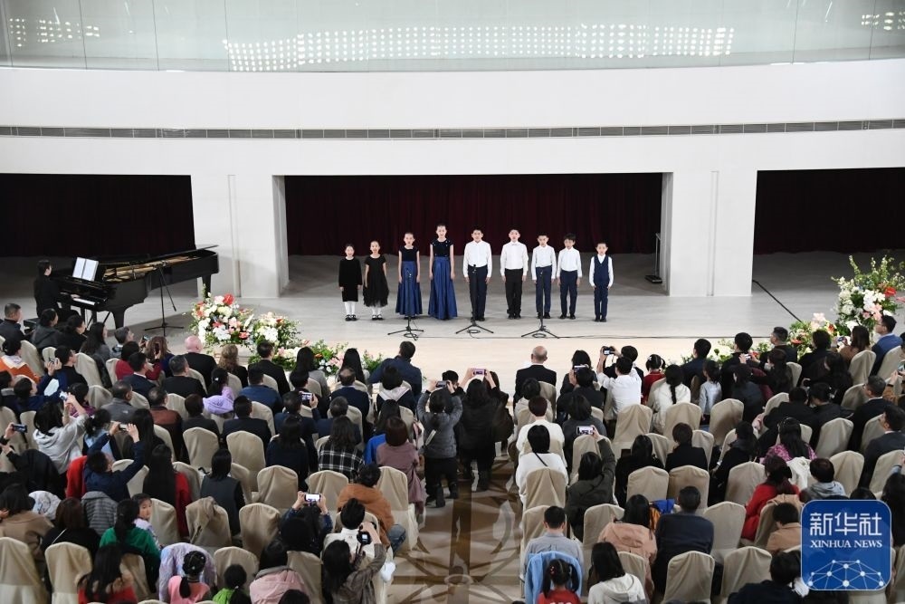 3月21日，金融街童聲合唱團在音樂會上演出。新華社記者 任超 攝