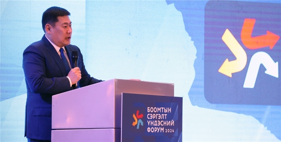 1.奧云額爾登總理致辭。圖片來源：蒙政府官網