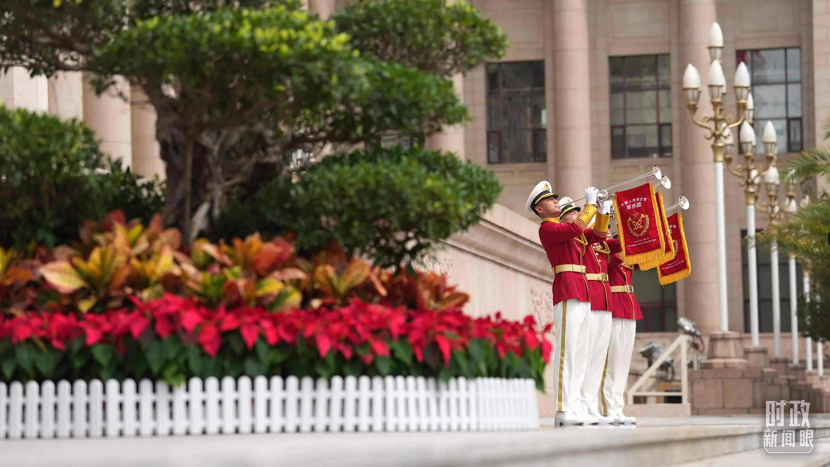 △歡迎儀式現(xiàn)場。（總臺國廣記者李晉拍攝）