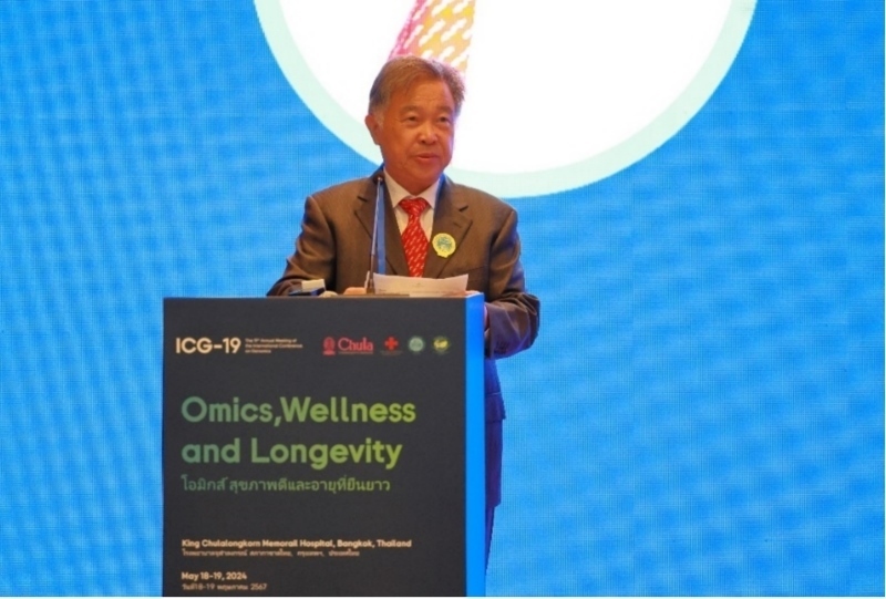 朱拉隆功大學醫(yī)學院副院長沃拉蘇克·肖特勒蘇克發(fā)表主旨演講。主辦方供圖