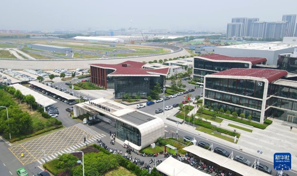 大眾汽車（安徽）有限公司外景（無人機照片，2024年6月7日攝）。新華社記者 郭晨 攝