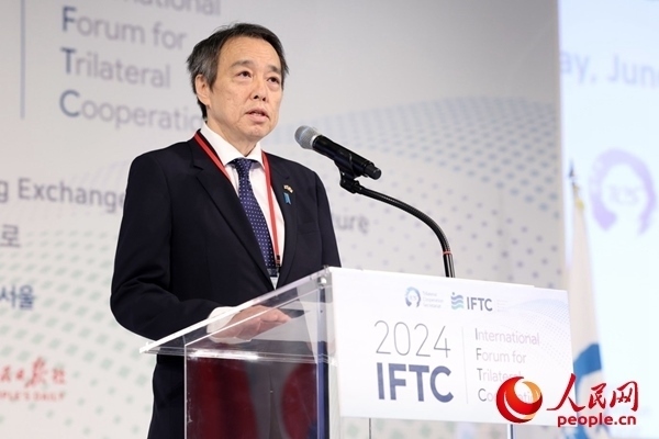 日本駐韓國(guó)大使水島光一致辭。主辦方供圖