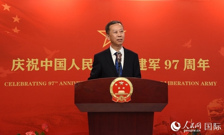 中國(guó)駐瑞典大使崔愛民致辭。人民網(wǎng)記者 殷淼攝