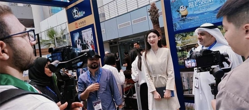 中國(guó)聯(lián)合展臺(tái)引發(fā)阿拉伯媒體關(guān)注。主辦方供圖