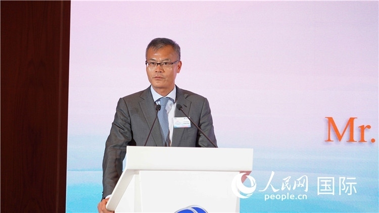 中國駐南非使館鄭冰開公使發(fā)言。 人民網(wǎng) 張茜 攝