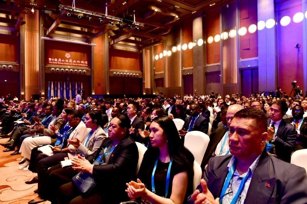 與會嘉賓出席第十屆尼山世界文明論壇。新華社記者 郭緒雷 攝