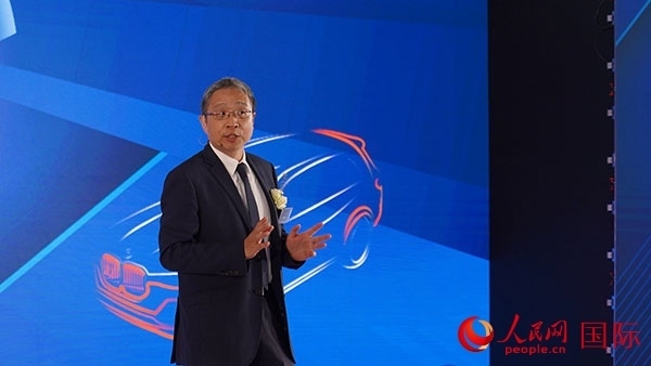 延鋒彼歐總經(jīng)理倪建華致辭。人民網(wǎng) 張茜攝