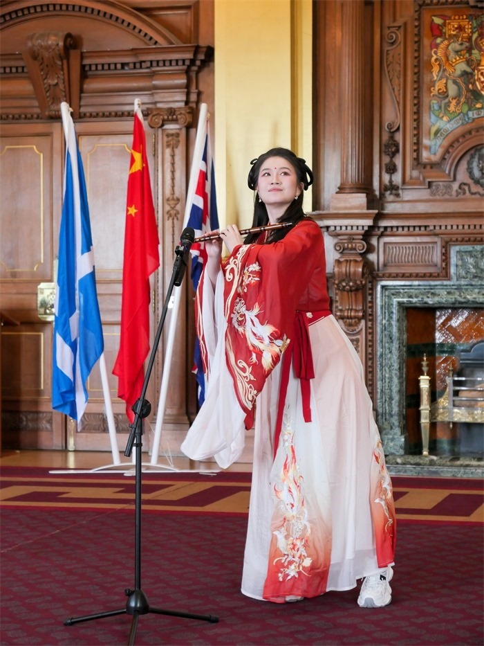 《長(zhǎng)城魂》在愛(ài)丁堡市政廳演出。主辦方供圖