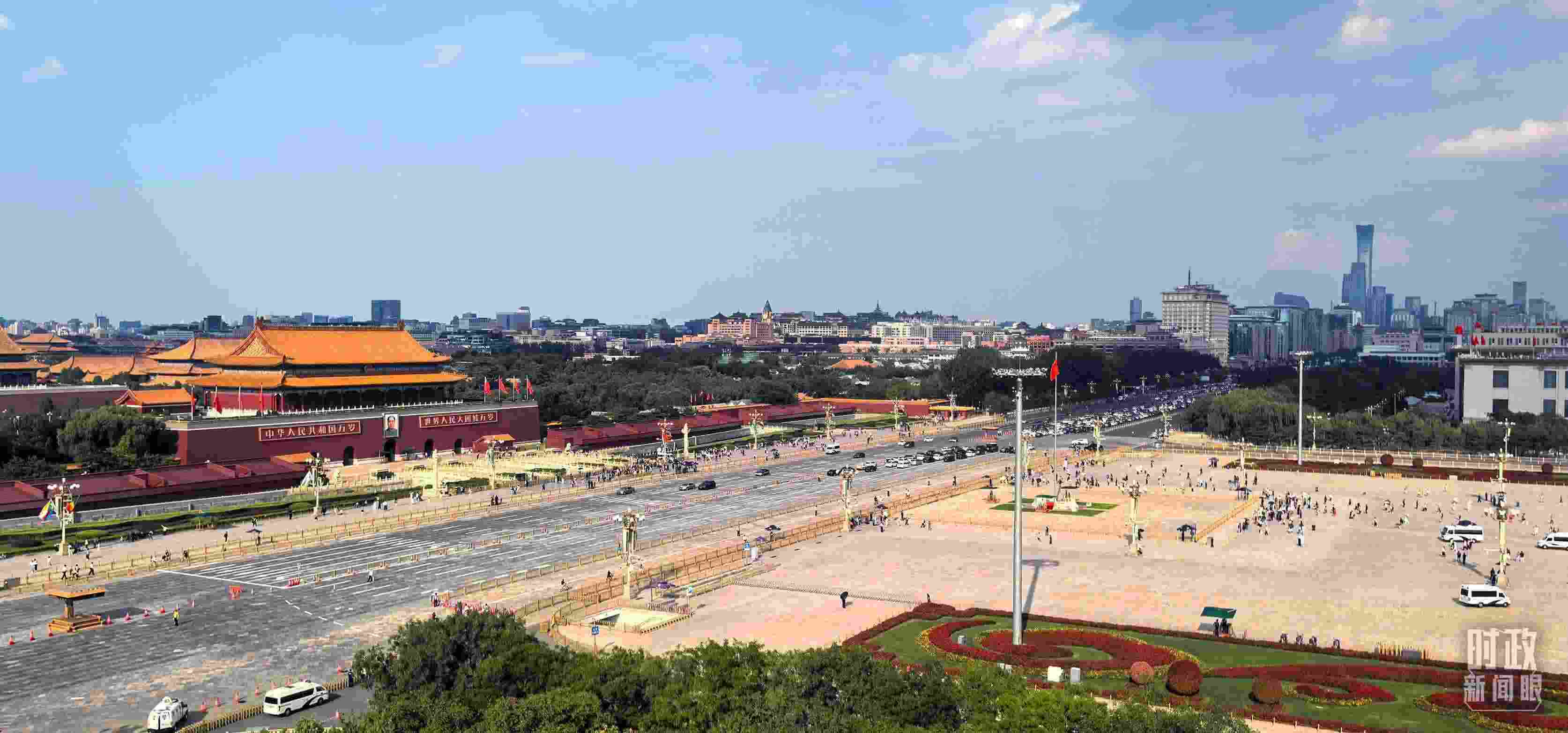 9月6日的天安門廣場。（總臺央視記者王子杭拍攝）