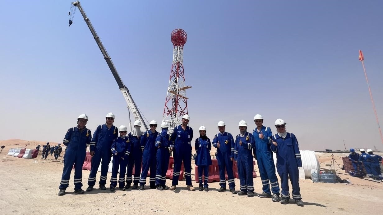 紅外線氣體監(jiān)測及智能預(yù)警系統(tǒng)安裝現(xiàn)場，振華石油供圖