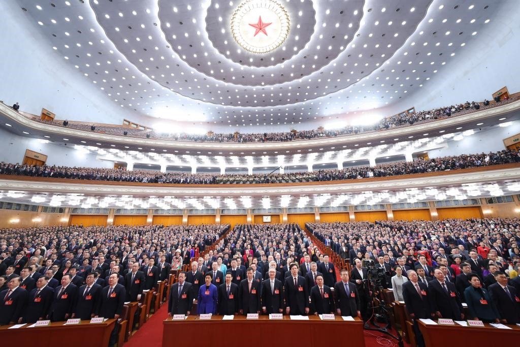 2024年3月5日，第十四屆全國人民代表大會第二次會議在北京人民大會堂開幕。新華社記者 黃敬文 攝