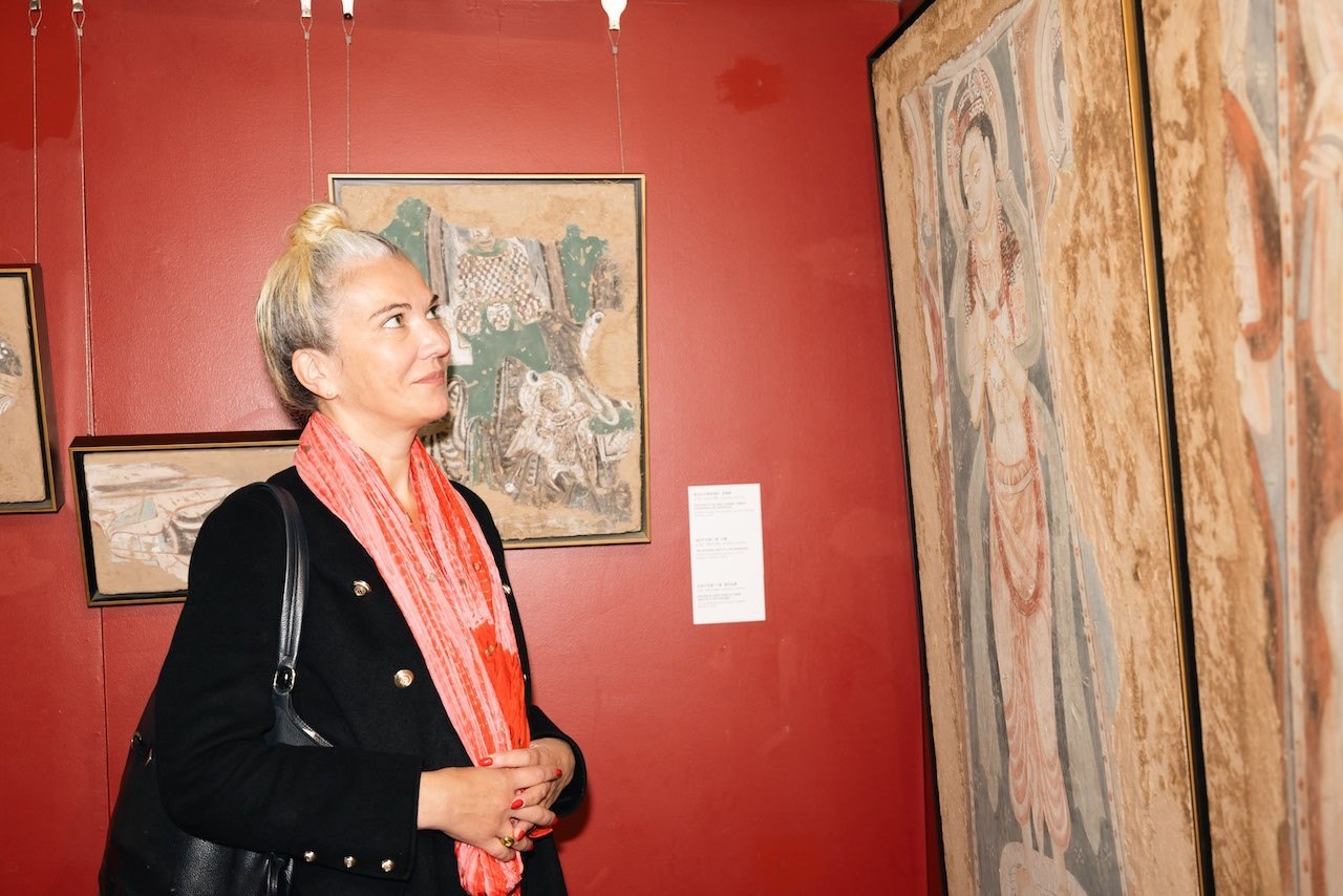“絲路丹青——絲綢之路沿線壁畫傳摹展”在巴黎中國文化中心隆重開幕。中國藝術(shù)研究院供圖