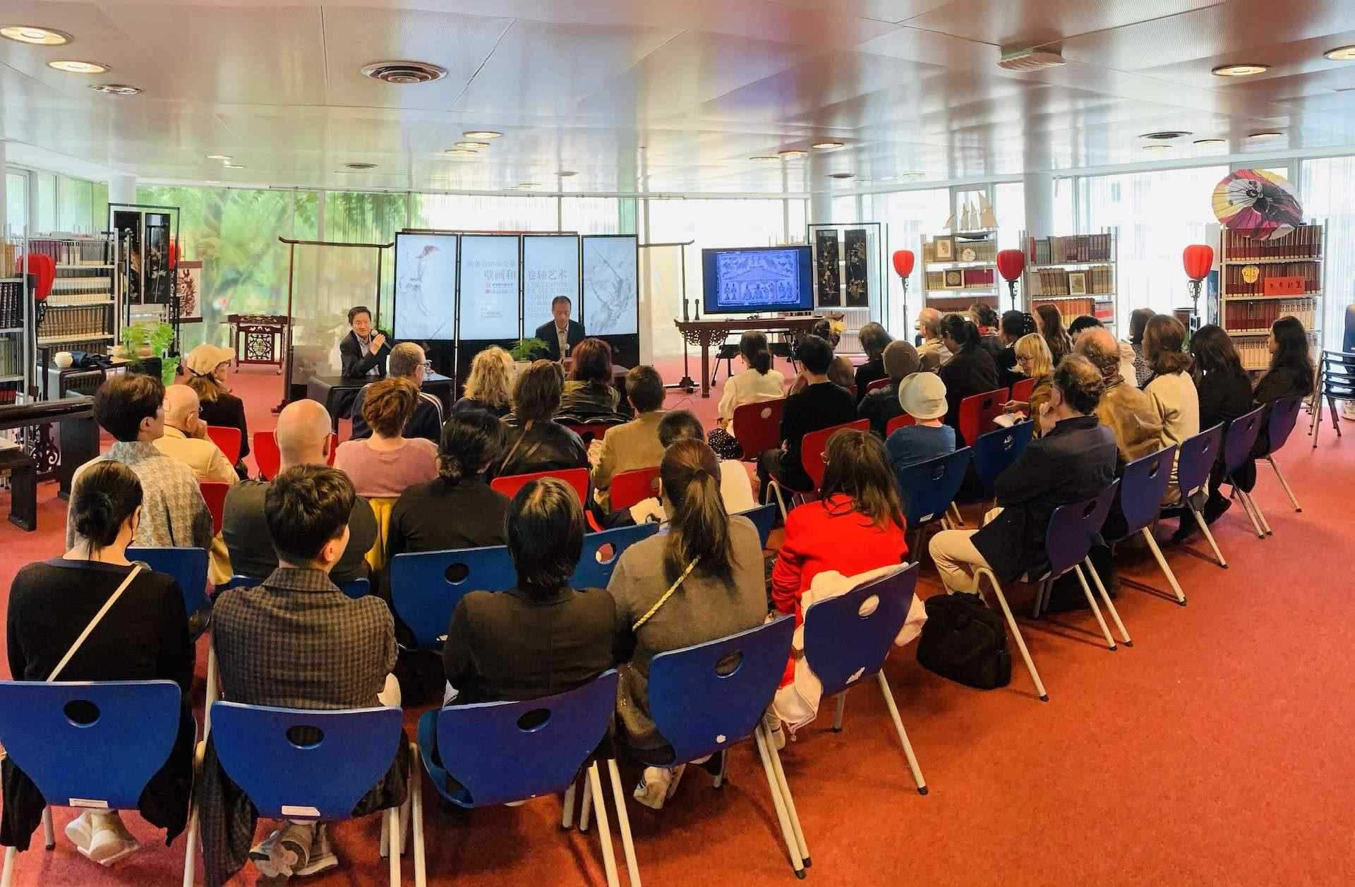 “絲路丹青——絲綢之路沿線壁畫傳摹展”在巴黎中國文化中心隆重開幕。中國藝術(shù)研究院供圖