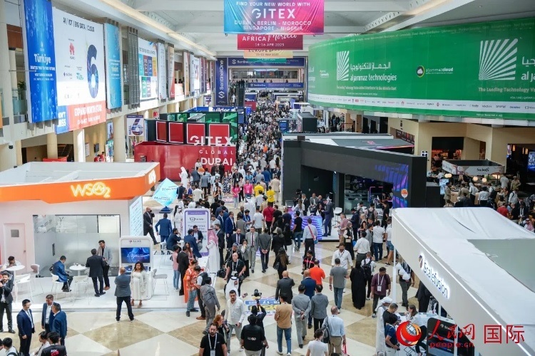 迪拜世界貿(mào)易中心場館內(nèi)一角。人民網(wǎng) 塔里克·易卜拉欣攝