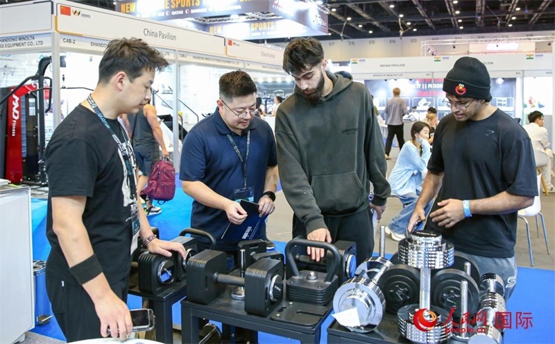 中國展臺(tái)一角。人民網(wǎng)中東中心分社塔里克·易卜拉欣攝