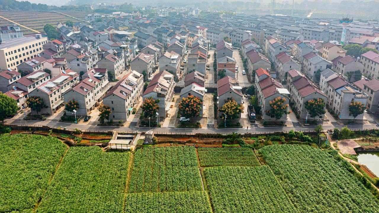 衢州市衢江區(qū)云溪鄉(xiāng)希望新村鳥瞰圖。衢州市衢江區(qū)委宣傳部 供圖