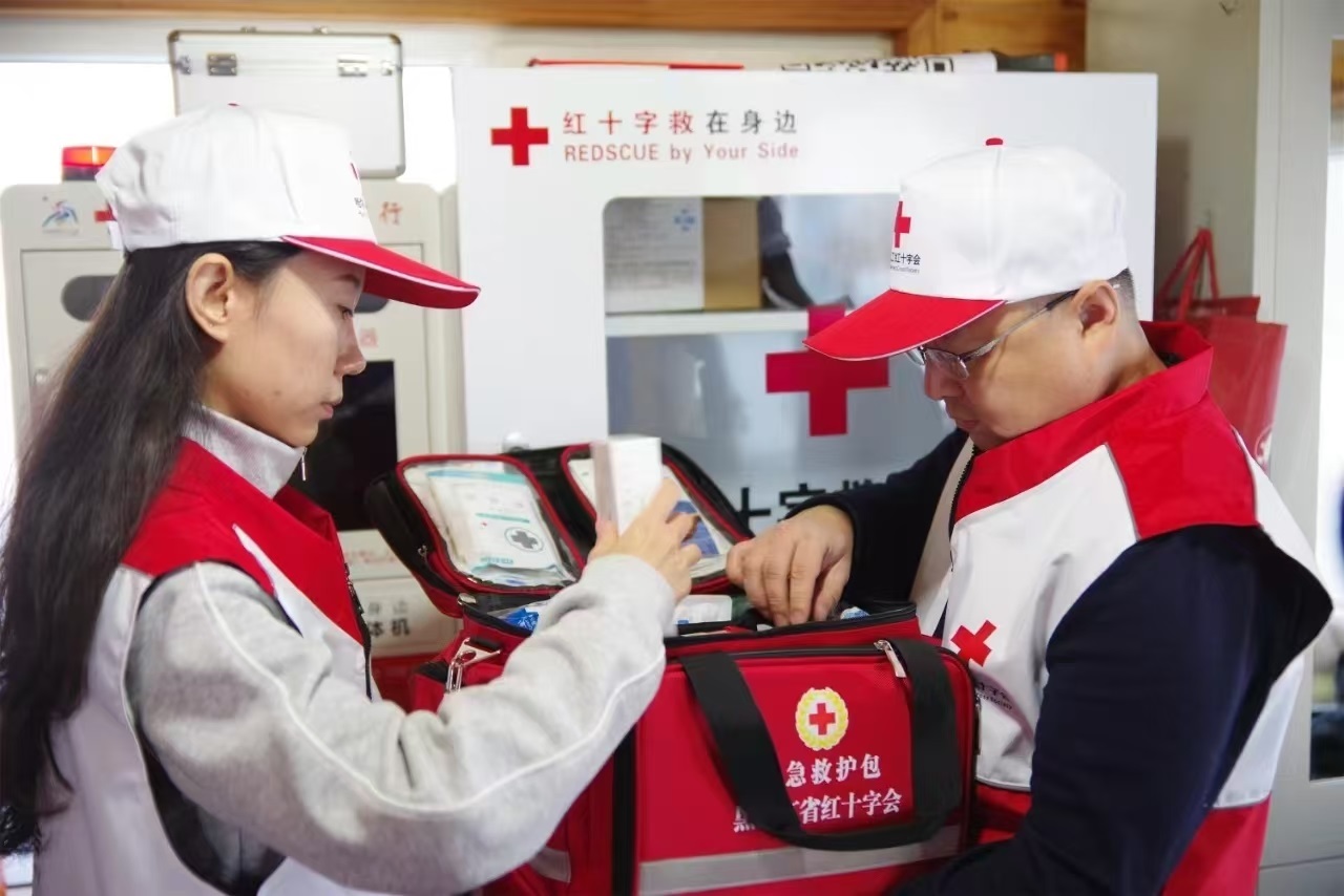 應(yīng)急救援志愿者培訓(xùn)現(xiàn)場。 中國紅十字會總會供圖
