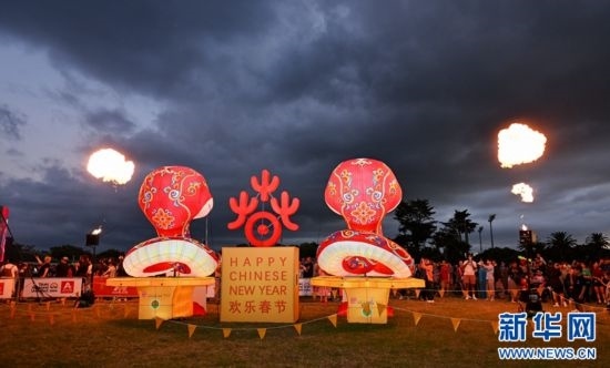 圖為游客在2025年奧克蘭元宵燈節(jié)游覽。（圖片由奧克蘭中國文化中心提供）