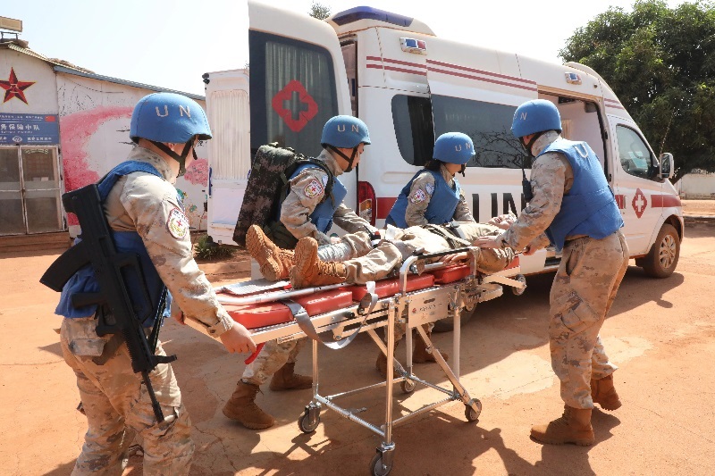 演練現(xiàn)場(chǎng)。張曉昆攝。