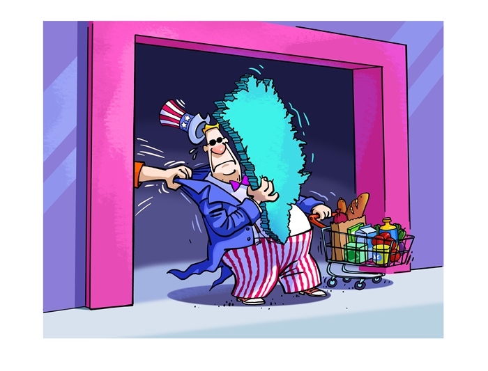 漫畫作者：馬宏亮（人民網(wǎng)版權(quán)圖片，未經(jīng)授權(quán)請(qǐng)勿轉(zhuǎn)載。）