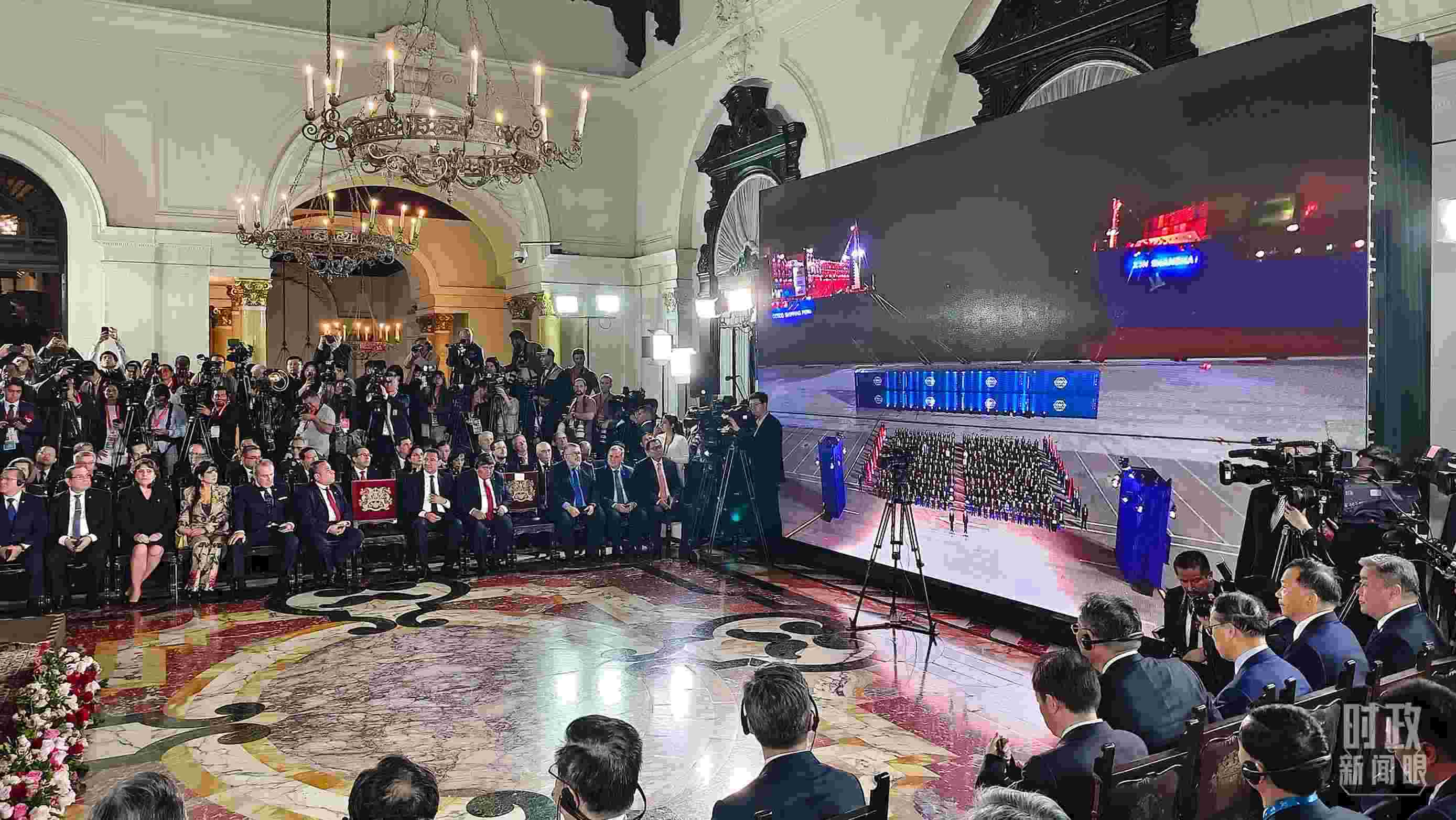 錢凱港開港儀式現(xiàn)場。（總臺央視記者韓銳拍攝）