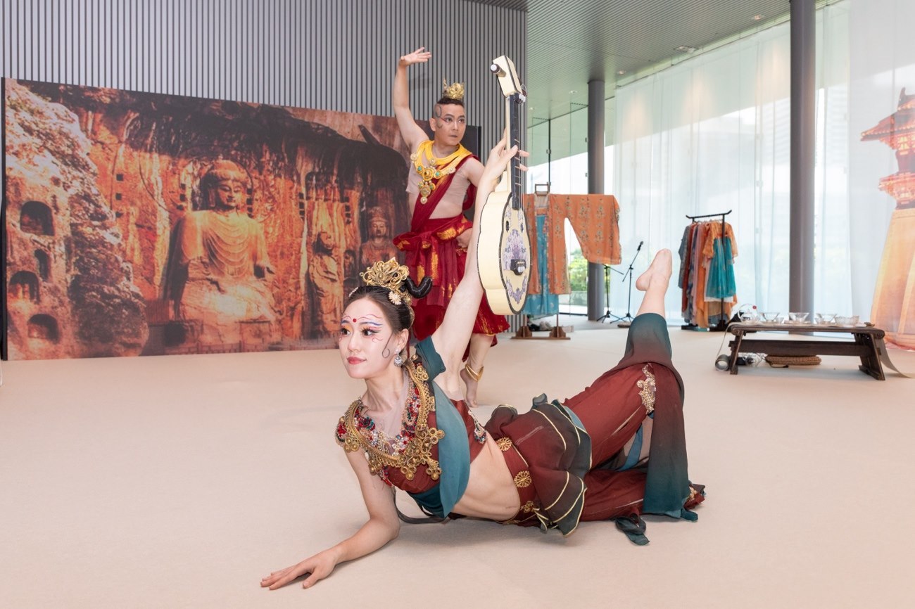 《龍門金剛》舞蹈。中國(guó)駐大阪旅游辦事處供圖